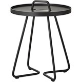 on the move small black side table