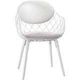 Piña white chair with white legs