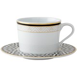 art deco set of 6 tea cups with saucer