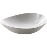 Shell line white salad bowl