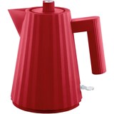 plissé electric kettle red