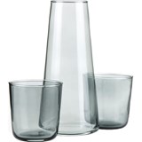 Grayscale carafe and glass