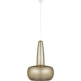 clava suspension lamp in brass with white cable