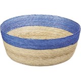 bowl s round, nature with light blue rim