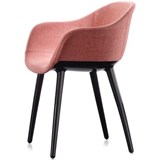 Magis Cyborg lady chair black legs and pink fabric