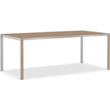 Kristalia Thin-k mesa branca e madeira