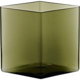 Iittala Ruutu vase moss green - 20,5 cm x 18 cm