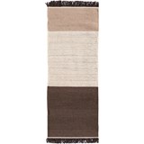 Nanimarquina Tres stripes rug chocolate - 80x240