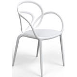Qeeboo Loop conjunto de 2 cadeiras brancas