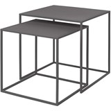 Set of 2 Tables steel grey