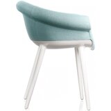 Magis Cyborg lord chair white legs and blue fabric