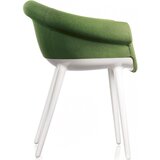 Magis Cyborg lord chair white legs and green fabric