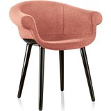 Magis Cyborg lord chair black legs and pink fabric
