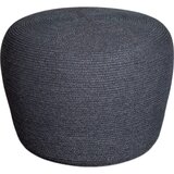 Cane Line Circle Footstool Small Dark Grey