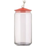 Alessi Miò Black Storage Jar with Orange Lid