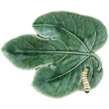 Folhas do campo - folha cinerária com joaninha 14cm