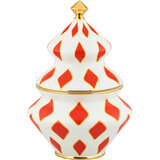 Bon Bon Container in Porcelain. Hand-Decorated