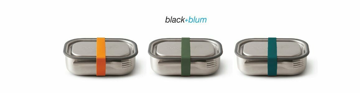 black blum stainless steel lunch box
